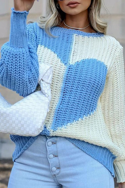 Tops casuales de moda con cuello redondo y patchwork