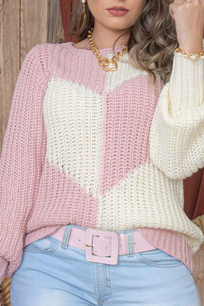 Tops casuales de moda con cuello redondo y patchwork