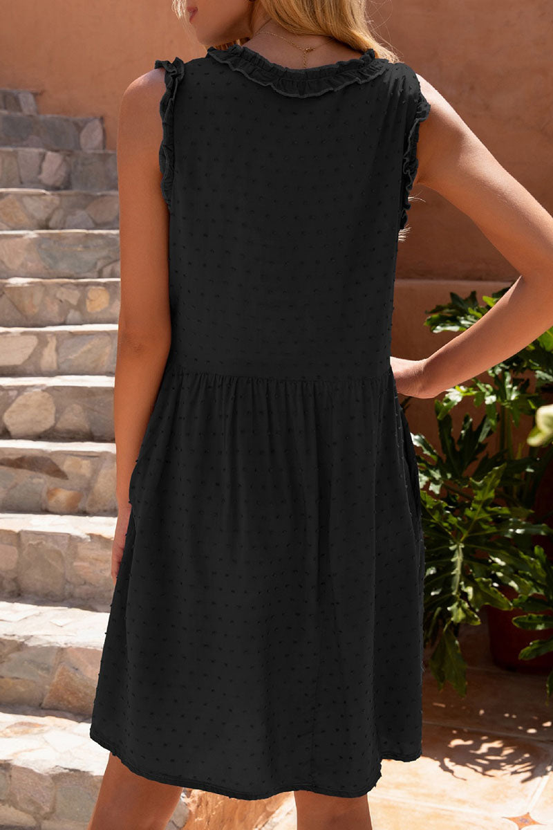 Casual Solid V Neck Princess Dresses(4 Colors)