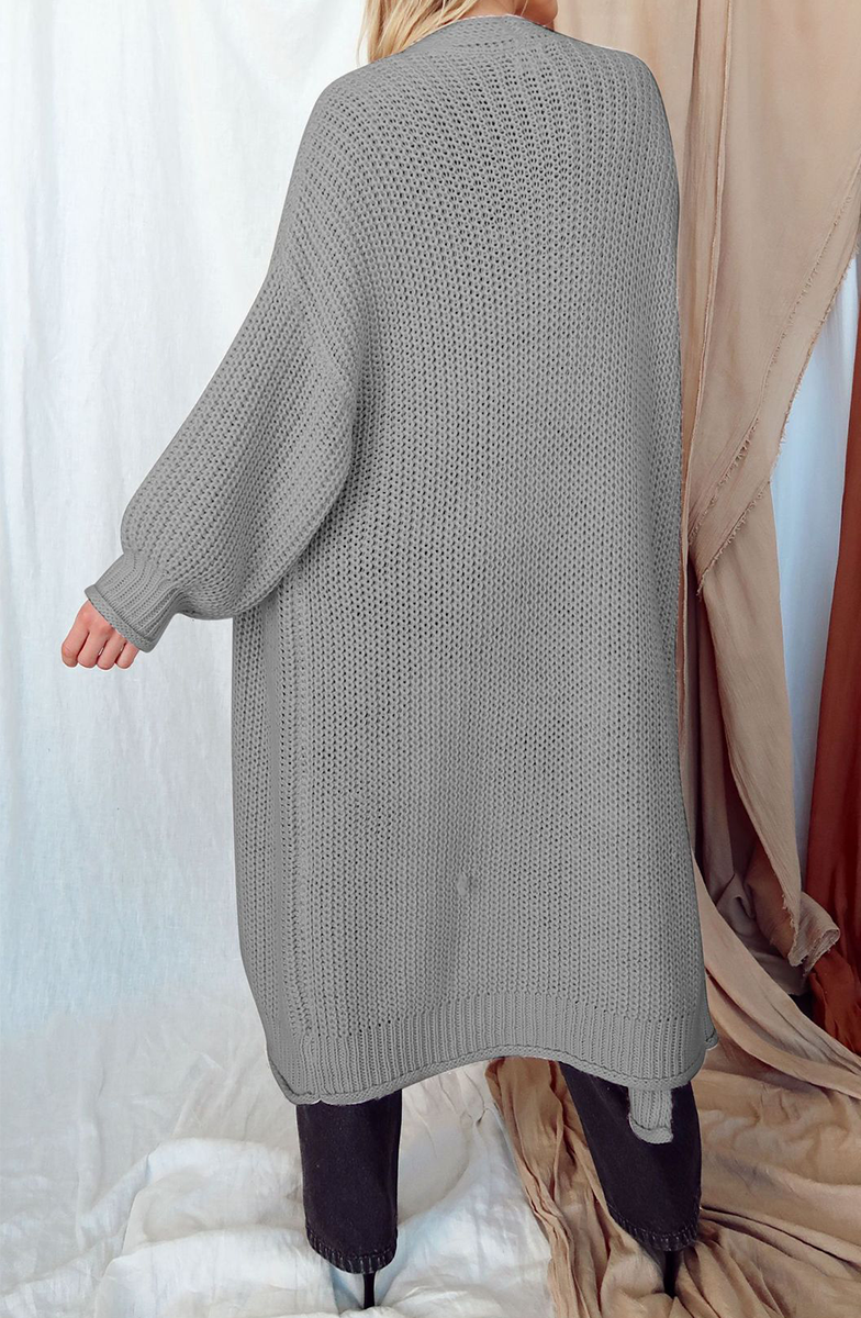 Suéter casual con cuello en V y parches sólidos