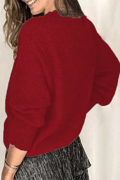 Tops casuales de encaje liso con hebilla y escote en V (12 colores)