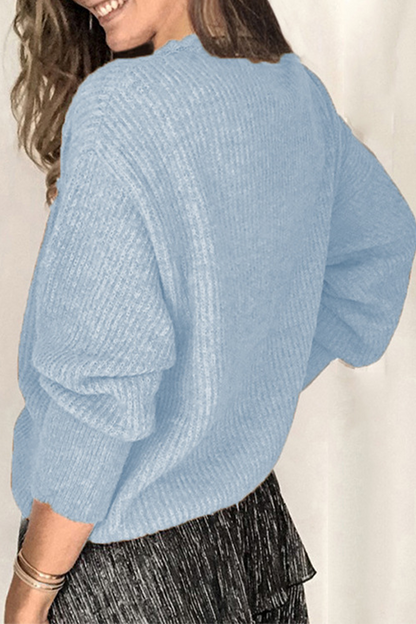 Tops casuales de encaje liso con hebilla y escote en V (12 colores)