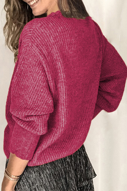 Tops casuales de encaje liso con hebilla y escote en V (12 colores)