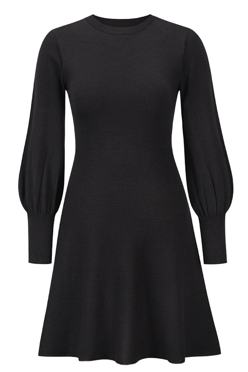 Fashion Celebrities Solid Patchwork O Neck A Line Dresses(4 Colors)