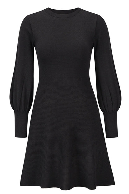 Fashion Celebrities Solid Patchwork O Neck A Line Dresses(4 Colors)