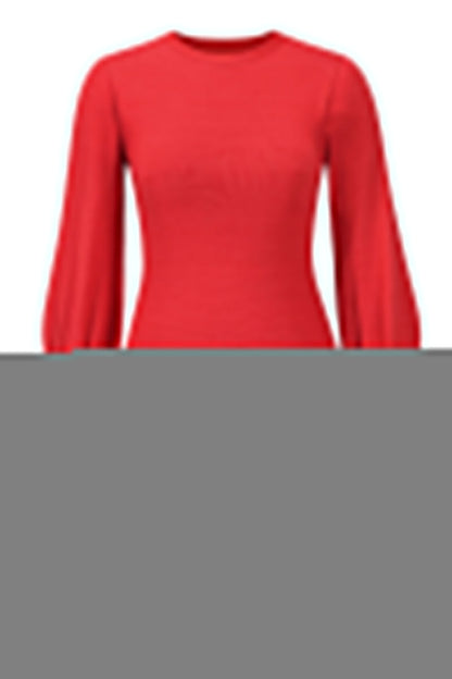 Fashion Celebrities Solid Patchwork O Neck A Line Dresses(4 Colors)