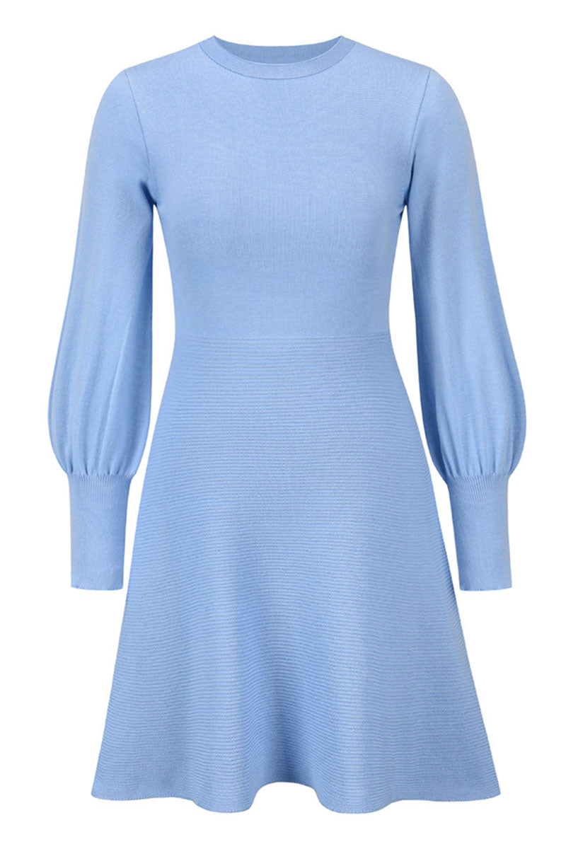 Fashion Celebrities Solid Patchwork O Neck A Line Dresses(4 Colors)