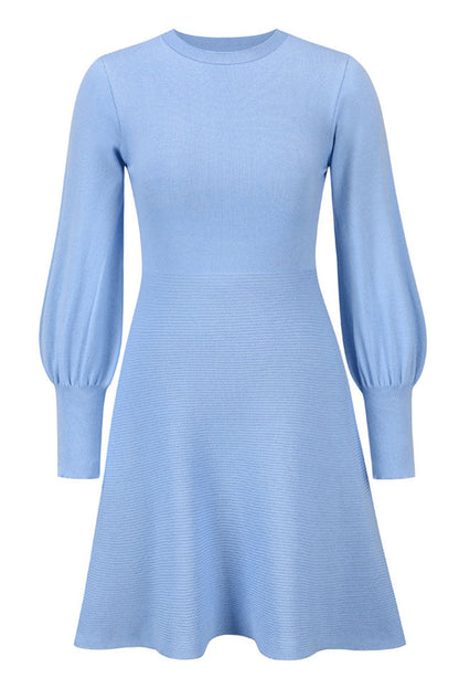 Fashion Celebrities Solid Patchwork O Neck A Line Dresses(4 Colors)