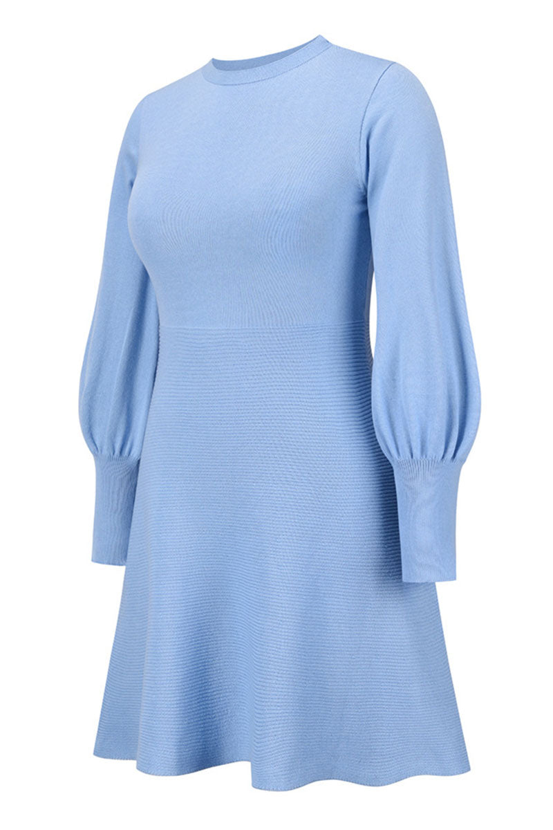 Fashion Celebrities Solid Patchwork O Neck A Line Dresses(4 Colors)