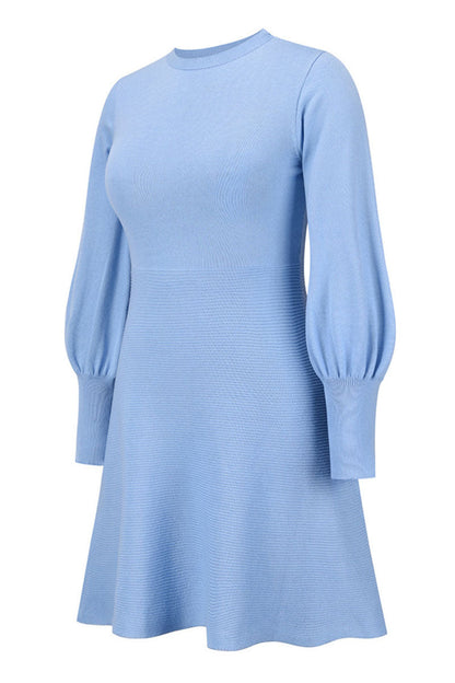 Fashion Celebrities Solid Patchwork O Neck A Line Dresses(4 Colors)