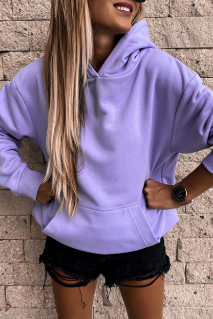 Casual Street Solid Patchwork Pocket Hooded Collar Hoodies(4 Colors)
