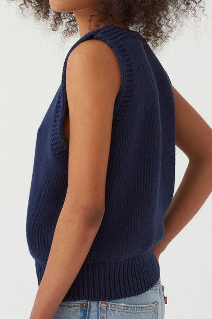 Suéter básico casual con cuello en V y estampado sólido