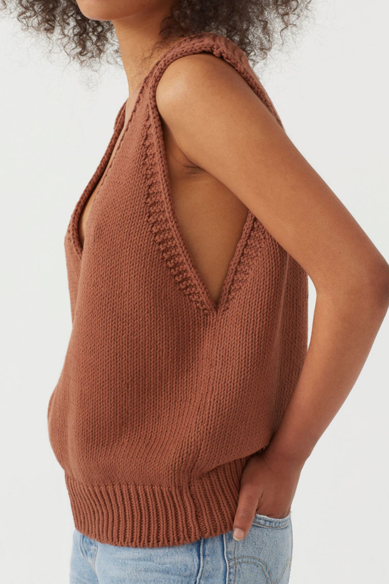 Suéter básico casual con cuello en V y estampado sólido