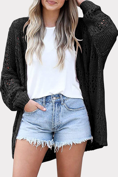 Tops casuales de patchwork ahuecados y sólidos