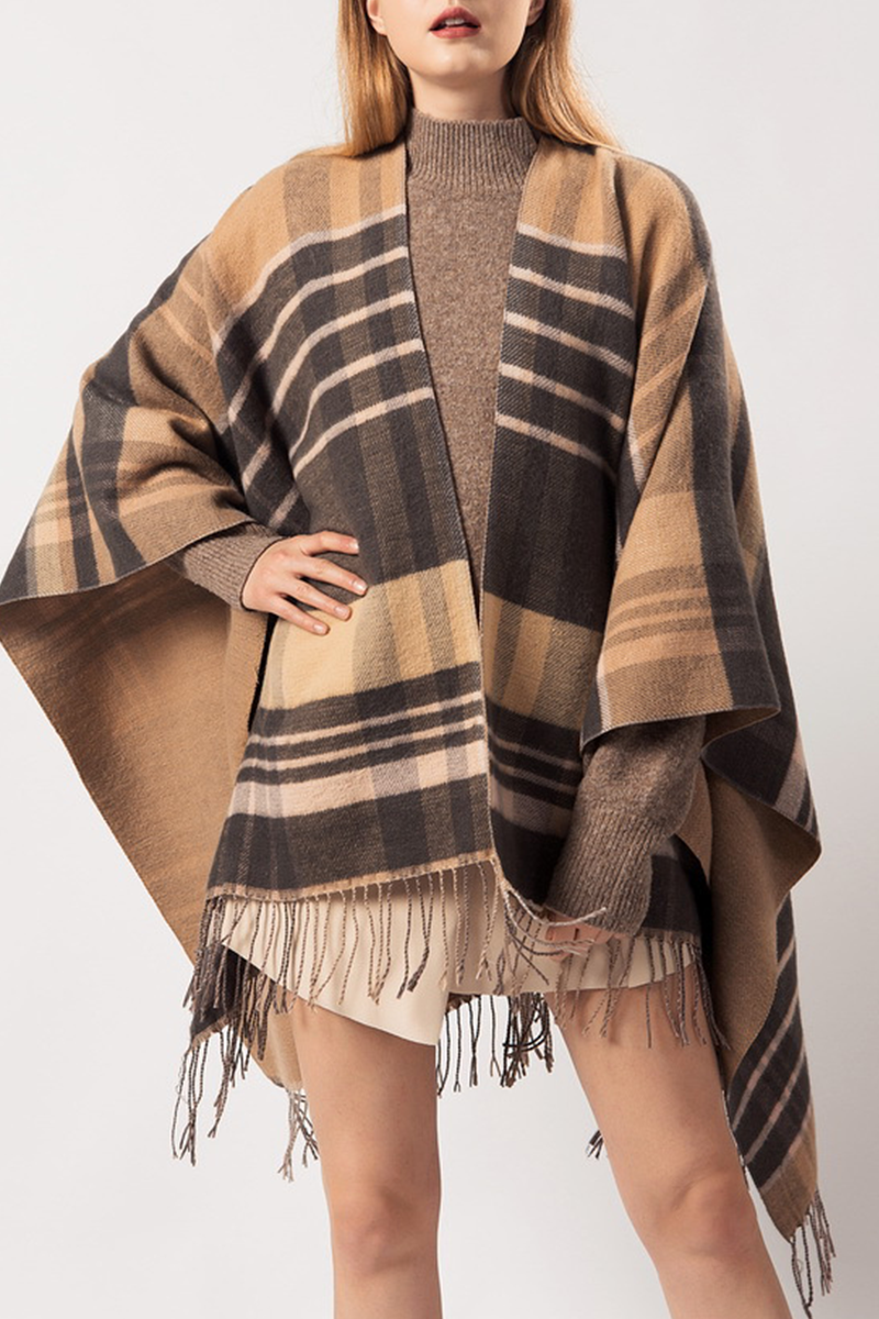 Casual Street Patchwork Tassel Outerwear