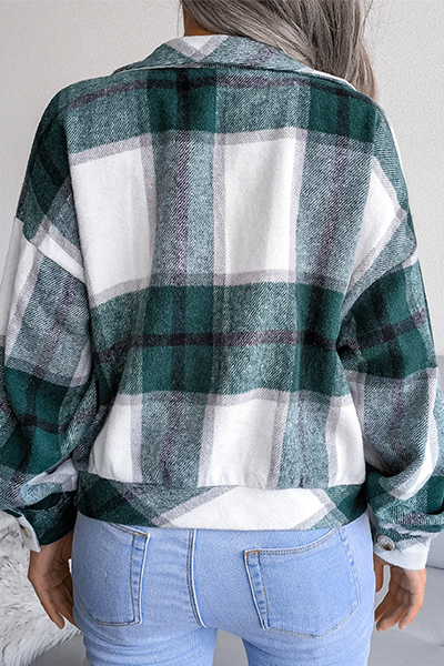 Prendas de abrigo informales con cuello vuelto y hebilla a cuadros (3 colores)