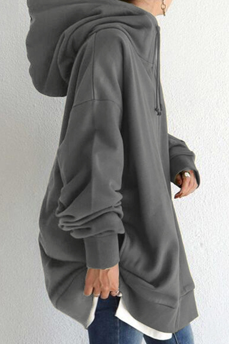 Tops casuales de cuello con capucha y cremallera con bolsillo y cordón (13 colores)