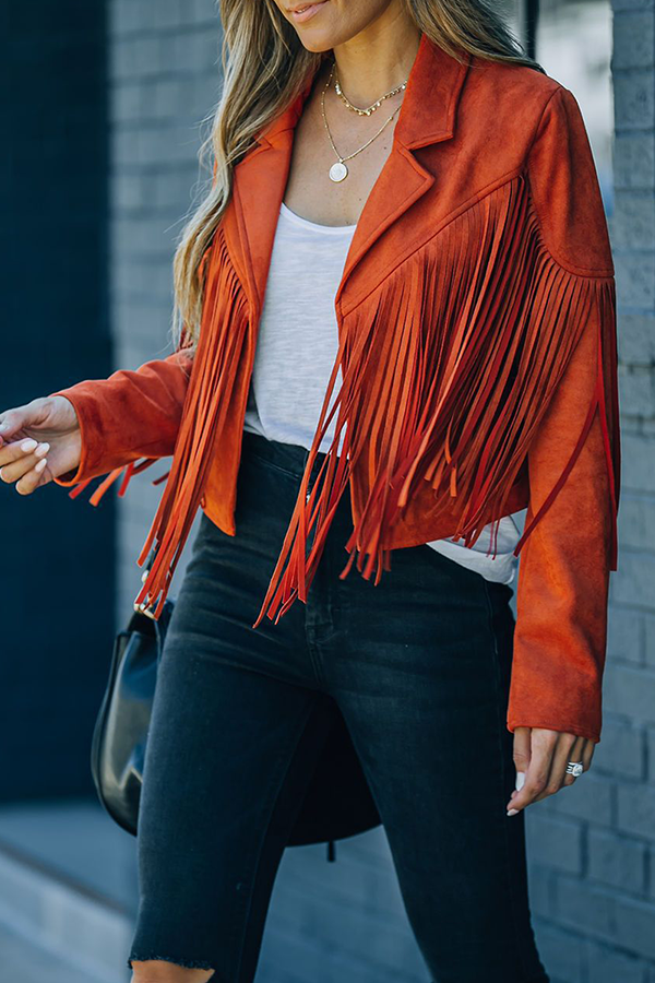 Prendas de abrigo de moda urbana con cuello vuelto, borlas lisas y patchwork (5 colores)