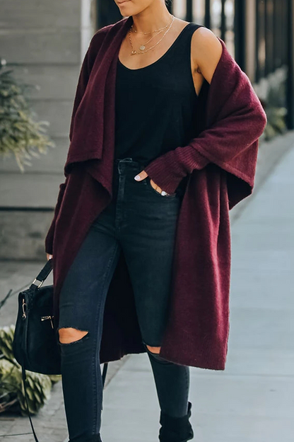 Casual Solid Patchwork Pocket Turndown Collar Outerwear(6 Colors)