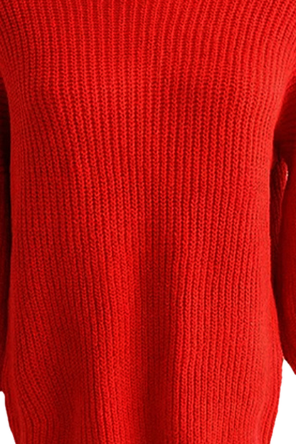 Casual Solid Patchwork Turtleneck Sweater(3 Colors)