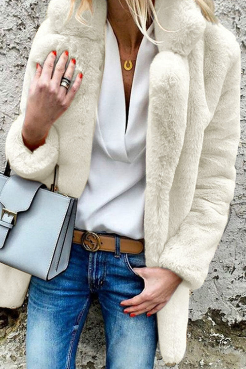 Prendas de abrigo de cuello mandarín liso de moda urbana