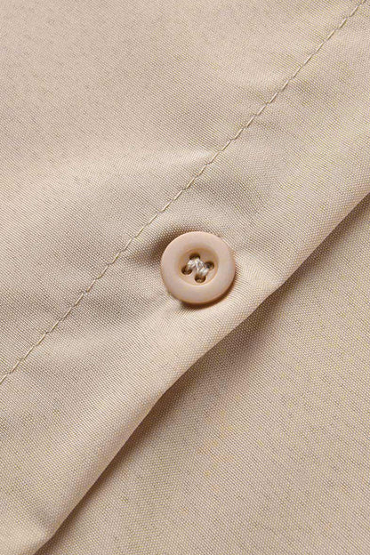 Tops casuales de cuello vuelto con hebilla y retazos sólidos (8 colores)