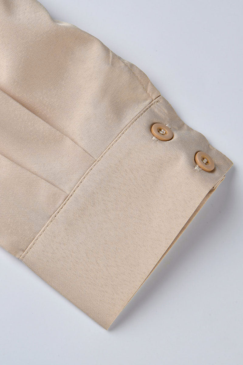 Tops casuales de cuello vuelto con hebilla y retazos sólidos (8 colores)