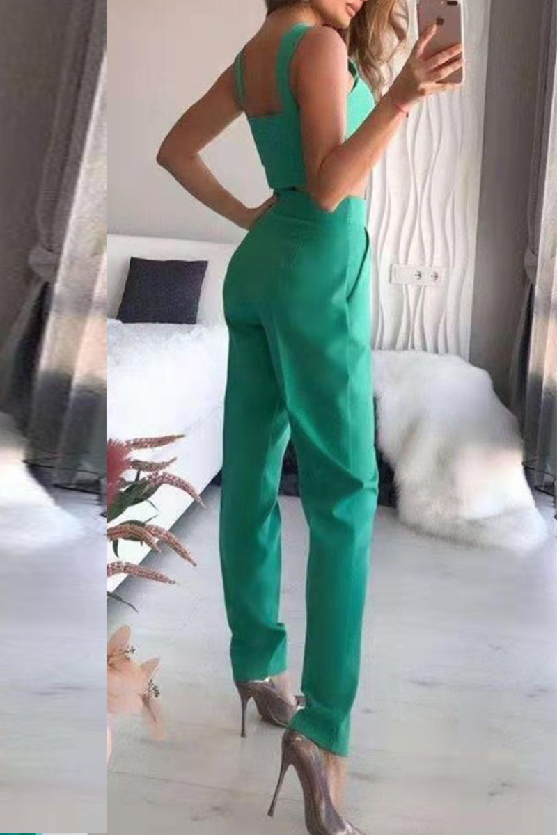 Fashion Solid Patchwork Turndown Collar Long Sleeve Three Pieces