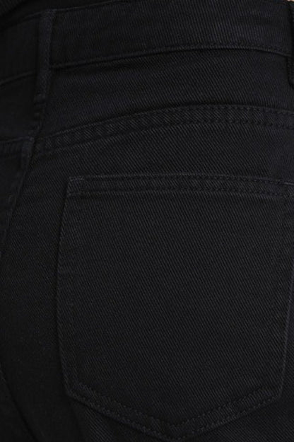 Casual Fleece Lined High Waist Straight Jeans