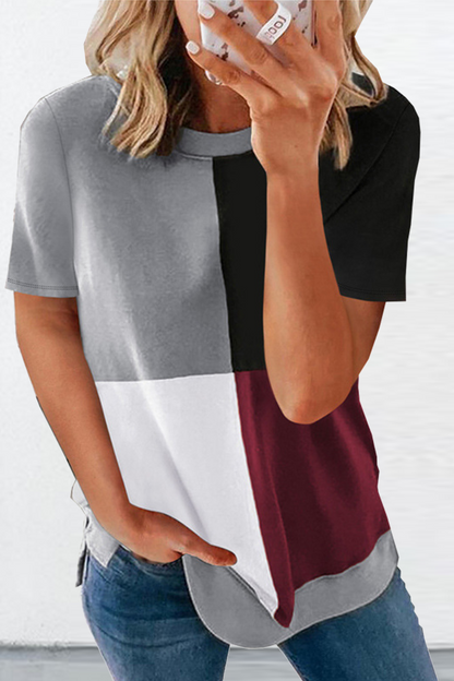 Camisetas casuales de cuello redondo con abertura en el pecho (2 colores)