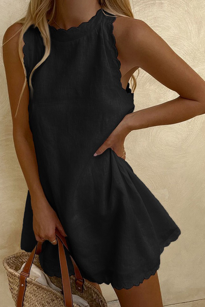 Casual Solid Patchwork O Neck Straight Dresses£¨7 colors£©