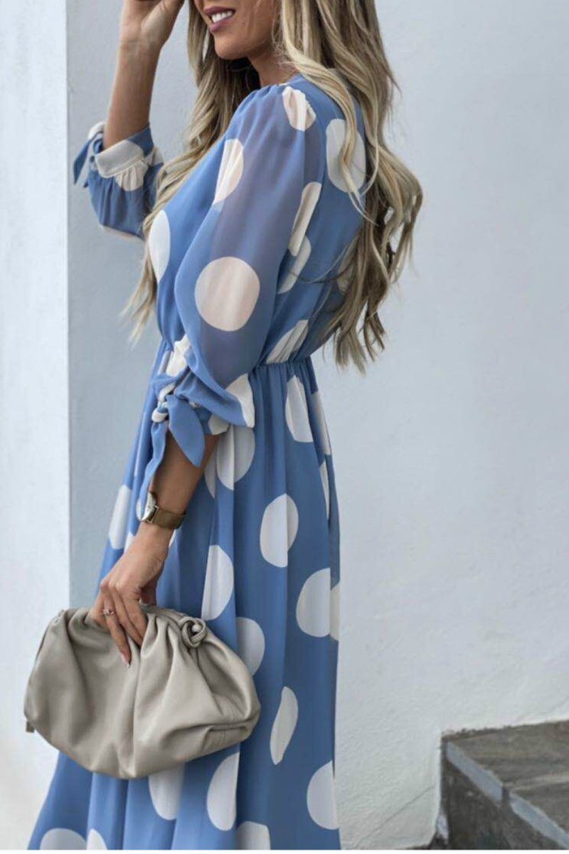 Fashion V Neck Waist Skirt Dresses(3 Colors)