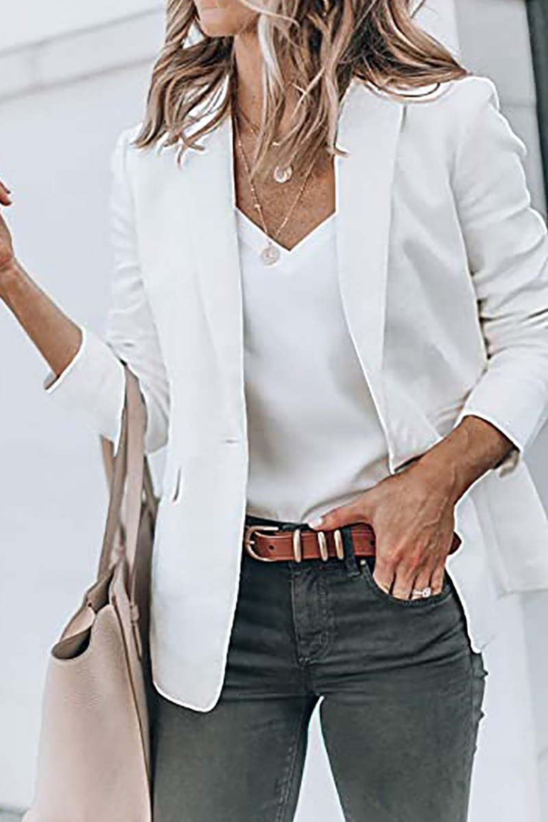 Prendas de abrigo de cuello vuelto con parches lisos de moda (11 colores)