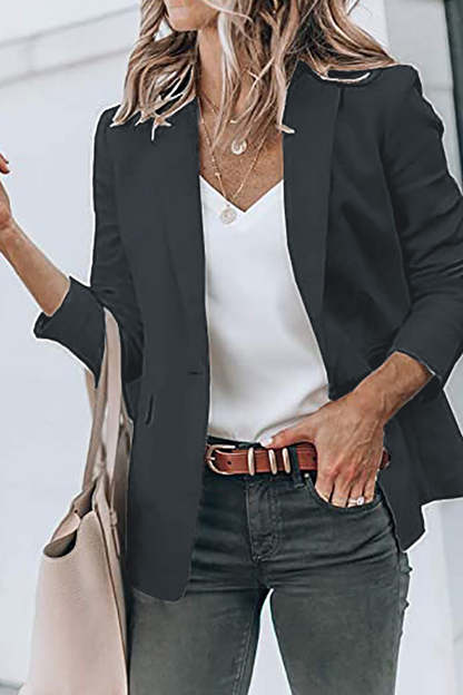 Prendas de abrigo de cuello vuelto con parches lisos de moda (11 colores)