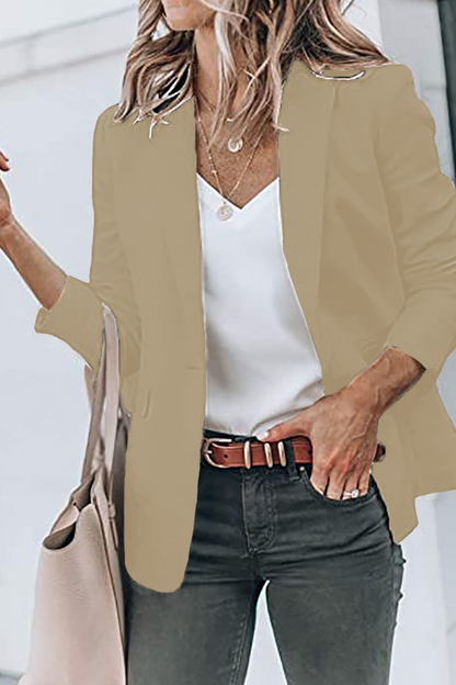 Prendas de abrigo de cuello vuelto con parches lisos de moda (11 colores)