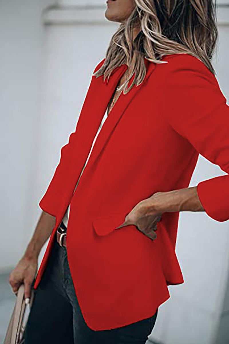 Prendas de abrigo de cuello vuelto con parches lisos de moda (11 colores)