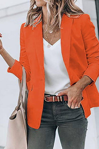 Prendas de abrigo de cuello vuelto con parches lisos de moda (11 colores)