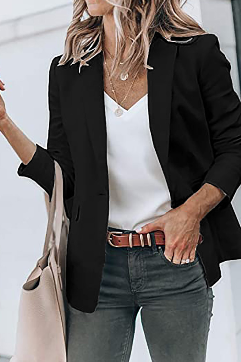 Prendas de abrigo de cuello vuelto con parches lisos de moda (11 colores)