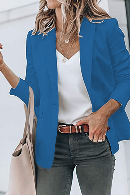 Prendas de abrigo de cuello vuelto con parches lisos de moda (11 colores)