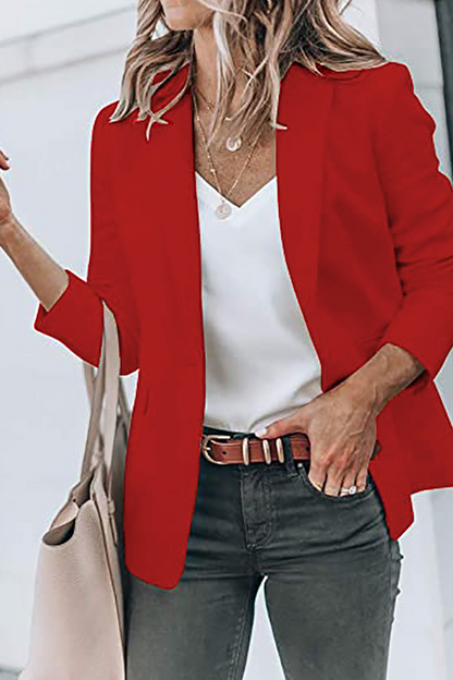 Prendas de abrigo de cuello vuelto con parches lisos de moda (11 colores)