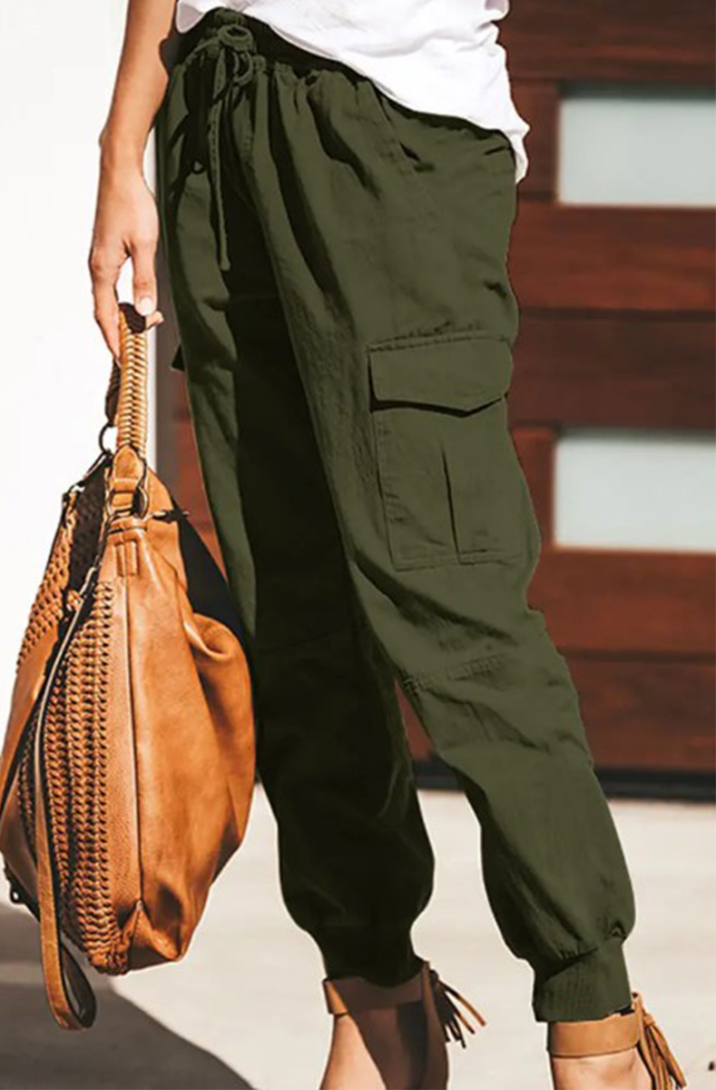 Fashion Solid Split Joint Harlan Mid Waist Harlan Solid Color Bottoms(3 colors)