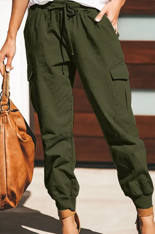 Pantalones Harlan de cintura media con abertura en el lateral, de moda, de color liso (3 colores)