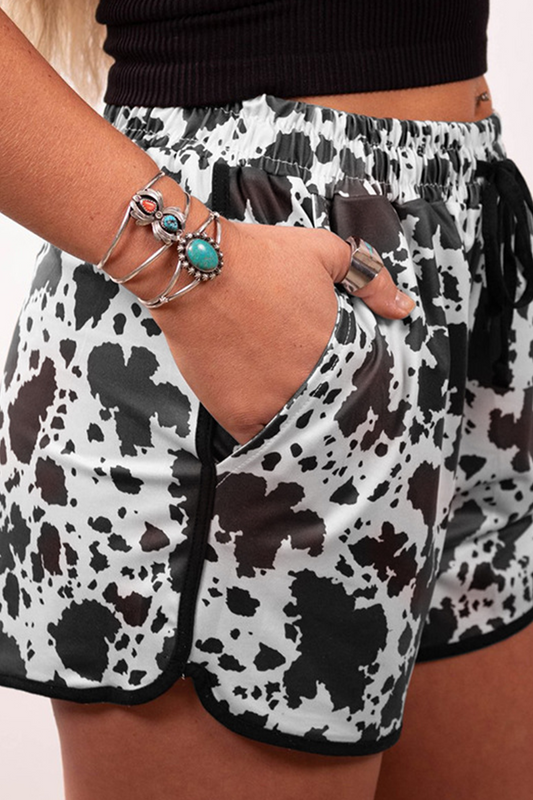 Pantalones rectos de cintura media con estampado de patchwork y estampado completo (5 colores)