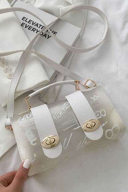 Bolsos de decoración con accesorios metálicos de patchwork lisos e informales a la moda