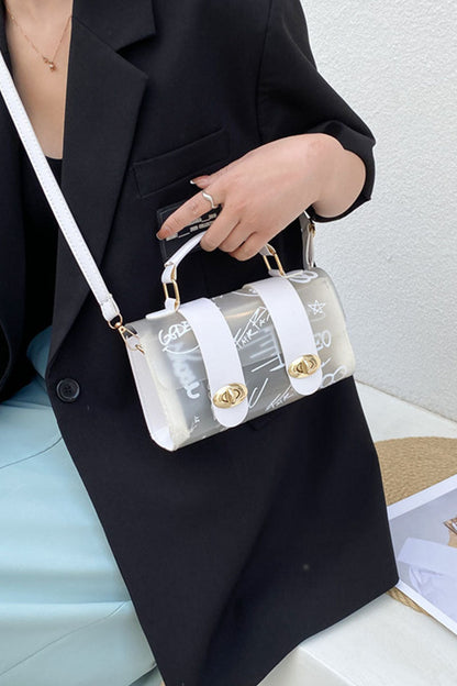 Bolsos de decoración con accesorios metálicos de patchwork lisos e informales a la moda