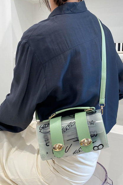 Bolsos de decoración con accesorios metálicos de patchwork lisos e informales a la moda