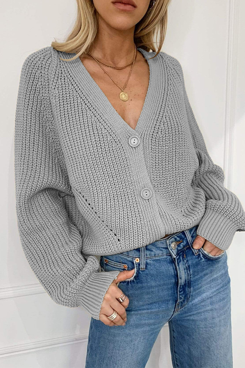 Tops casuales de cuello en V con parches sólidos (4 colores)