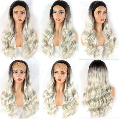Fashion Casual Gradual Change Patchwork Wigs  (Without Headscarf)
