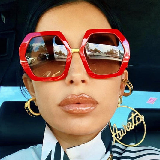 Gafas de sol casuales de moda con parches sólidos