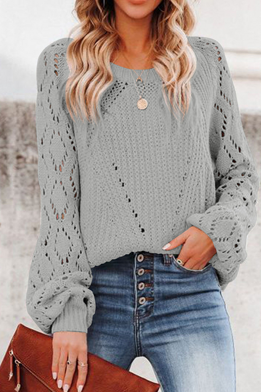 Tops de cuello redondo con parches sólidos de moda (7 colores)